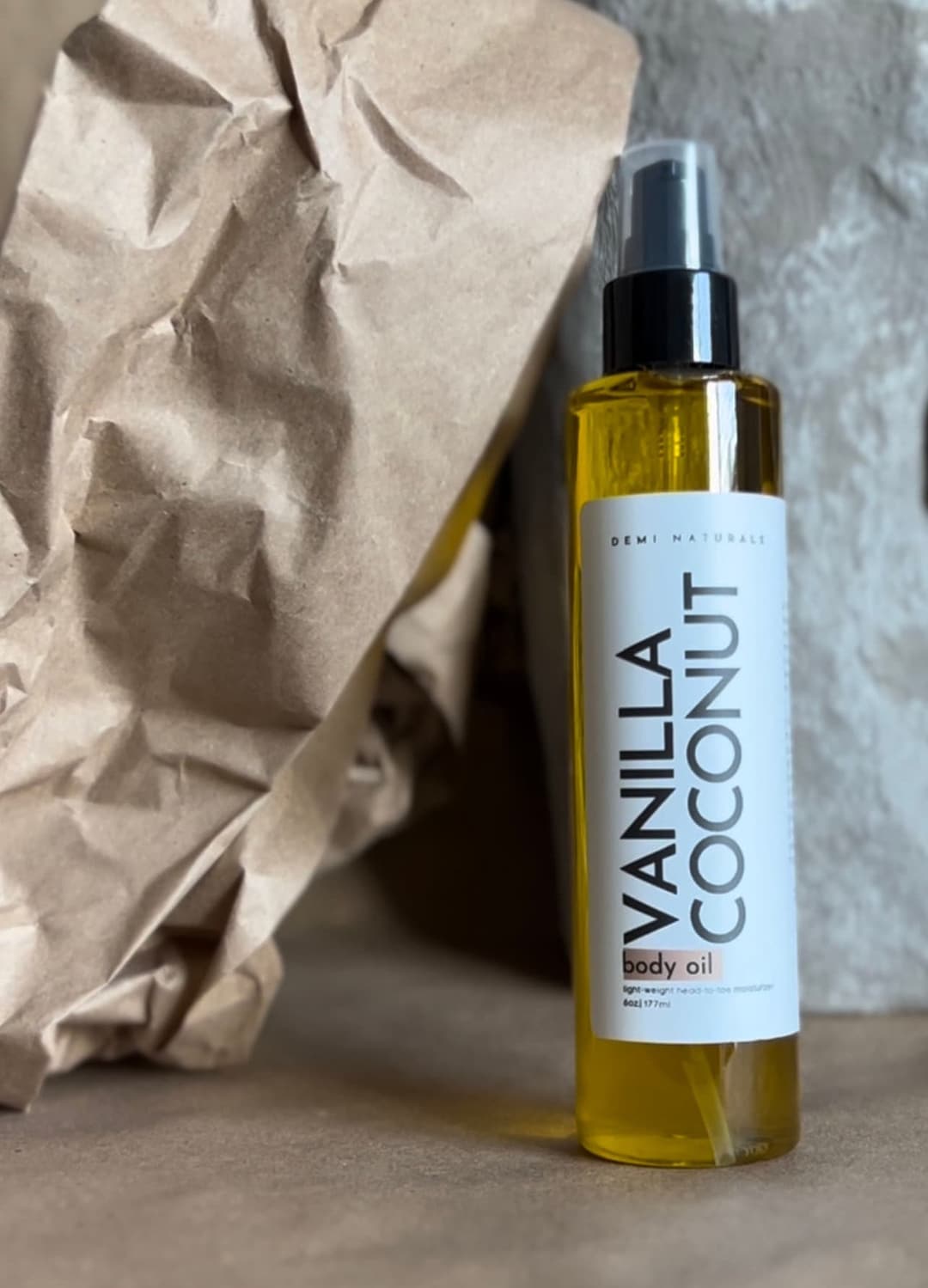 Body Oil Vanilla Coconut, Massage Oil, Dry Skin Oil, Demi Naturals Etsy