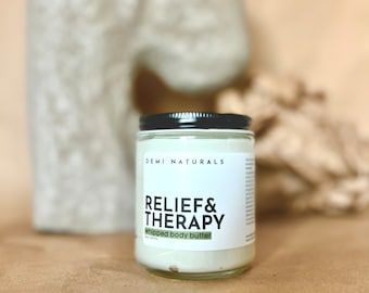 Whipped Body Butter| Blue tansy, psoriasis relief, eczema relief, dry skin therapy, relaxing body butter