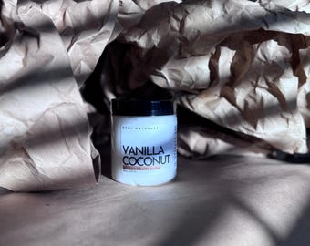 Whipped Body Butter| Vanilla Coconut, whipped body butter, raw shea butter, for dry skin
