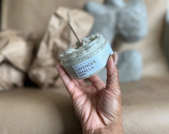 Body Scrub| Lavender Vanilla,  body scrub, sugar scrub, exfoliating, dry skin treatment, gift for her