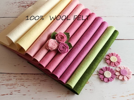 100% wool felt sheets 20x30cm