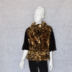 Brand new Mink jacket casual style Brown color with animal print stamp on front side, short sleeves women&#39;s wear Real Mink fur