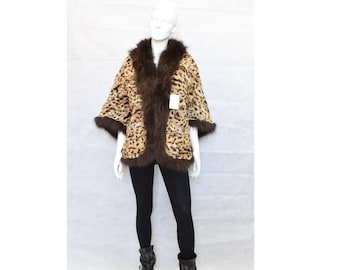 Fur Rabbit & Finn Raccoon Poncho Cape Animal Print With | Etsy