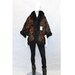 Fur Rabbit & Finn Raccoon Poncho, Cape, Animal Print With Brown Black ...