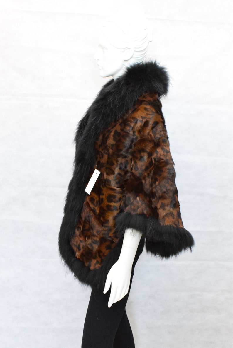 Fur Rabbit & Finn Raccoon Poncho Cape Animal Print With - Etsy