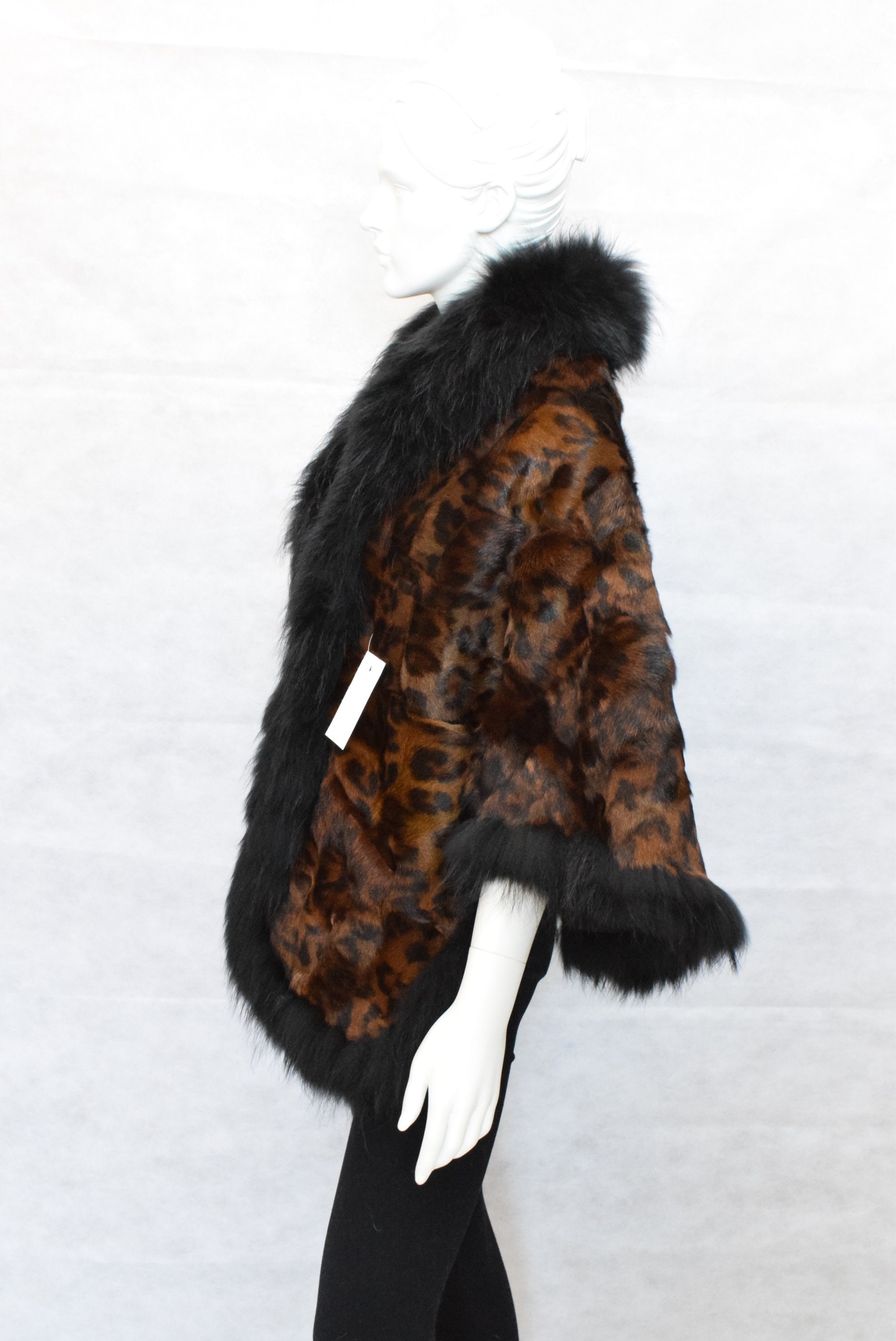 Fur Rabbit & Finn Raccoon Poncho Cape Animal Print With - Etsy