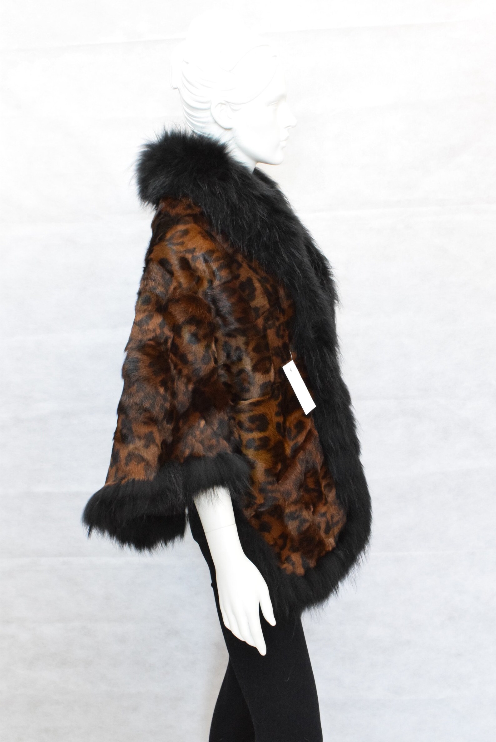 Fur Rabbit & Finn Raccoon Poncho Cape Animal Print With - Etsy