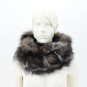 Fox Fur Cowl Νeck Warmer Fur With Fabric Doublufast Hood - Etsy