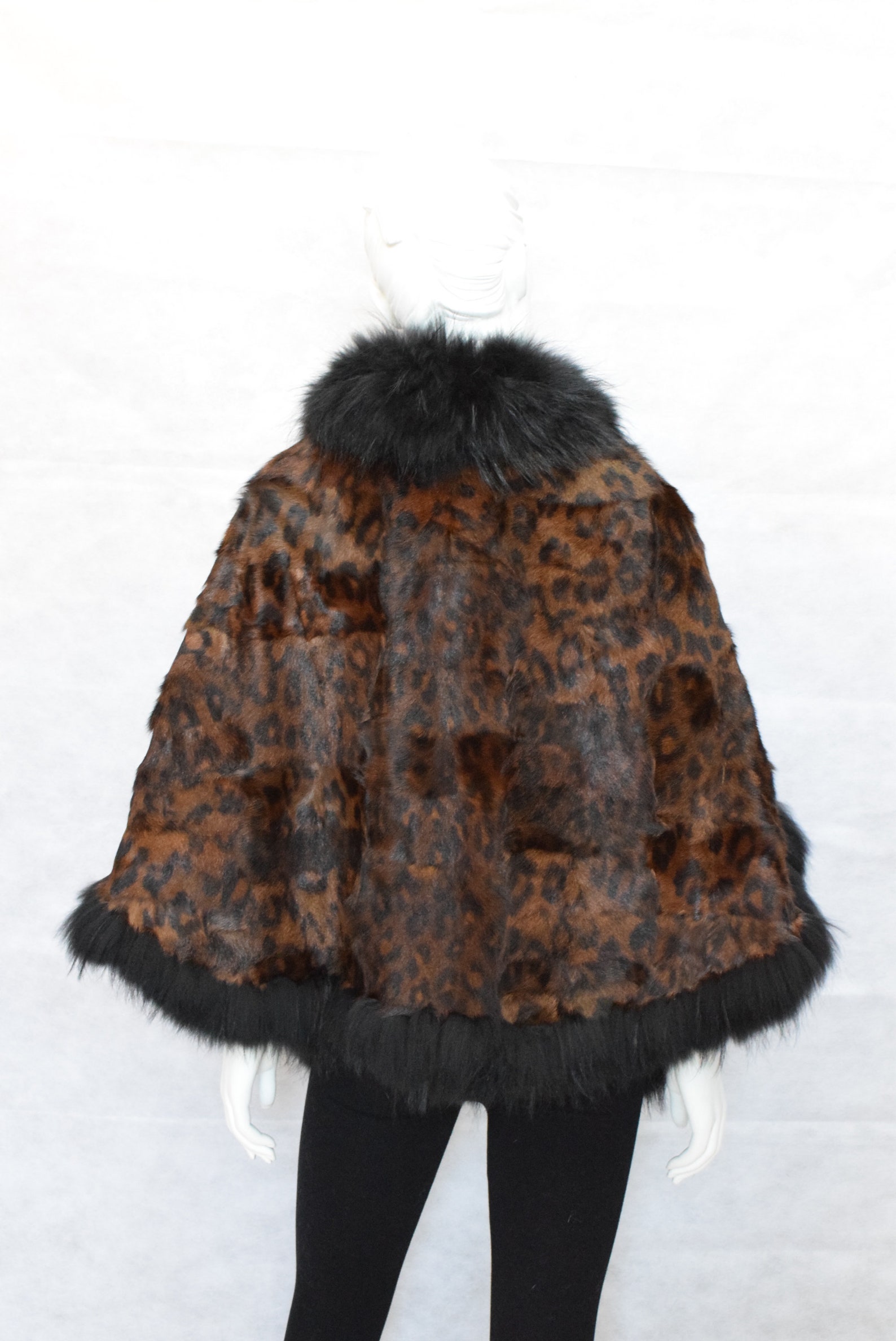 Fur Rabbit & Finn Raccoon Poncho Cape Animal Print With - Etsy