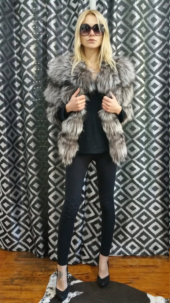 fur coat short sleeve