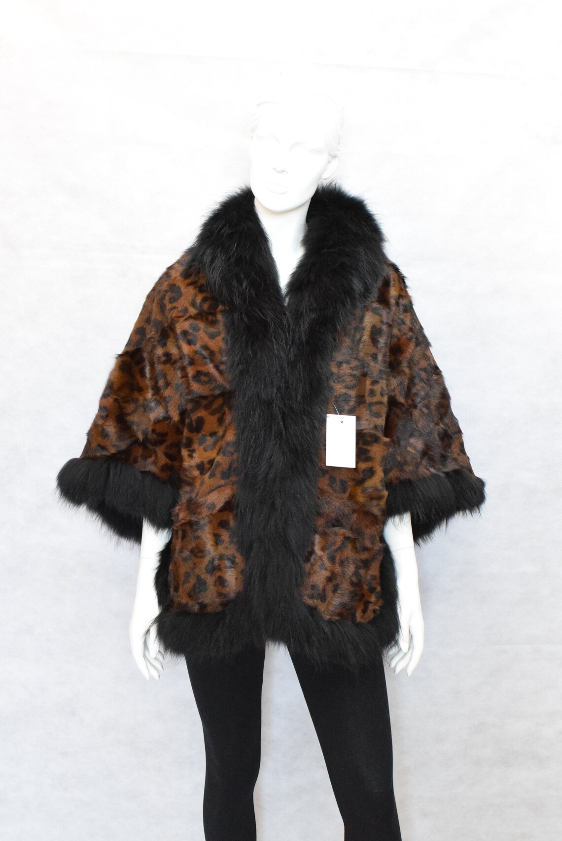 Fur Rabbit & Finn Raccoon Poncho Cape Animal Print With - Etsy