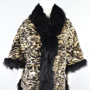 Real Fur Poncho Lapin Rabbit With Finn Raccoon Trim Animal - Etsy