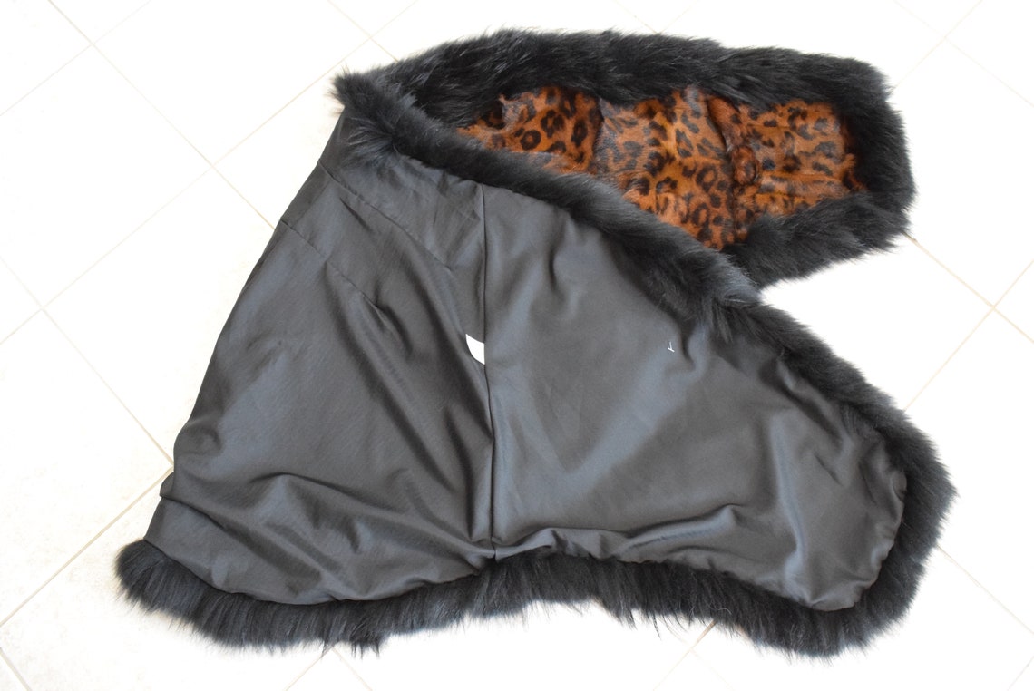 Fur Rabbit & Finn Raccoon Poncho Cape Animal Print With - Etsy