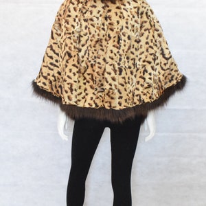 Fur Rabbit & Finn Raccoon Poncho Cape Animal Print With - Etsy