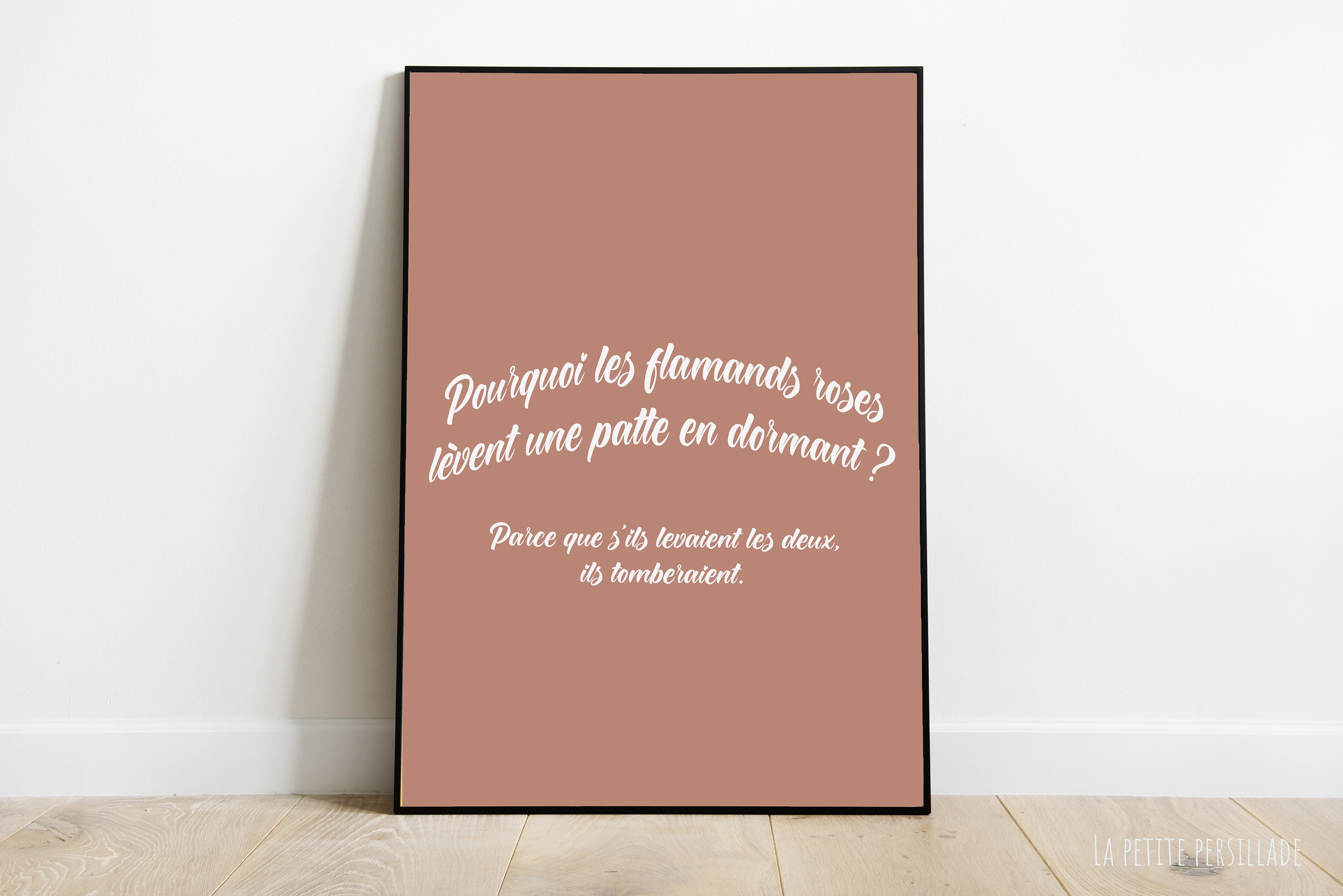 Affiche Les Flamants Roses/Blague Carambar Humour