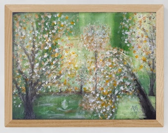 Canvas Painting Green Garden