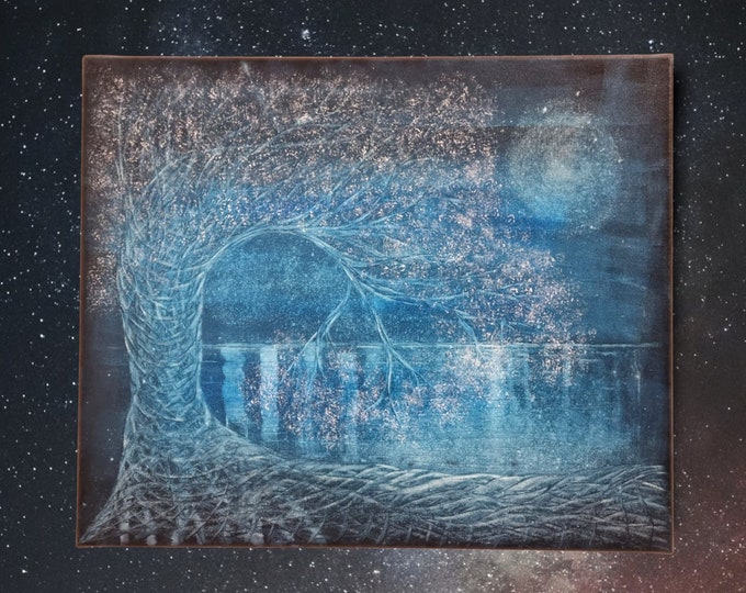 Canvas Painting Moon Night - Maria Marachowska