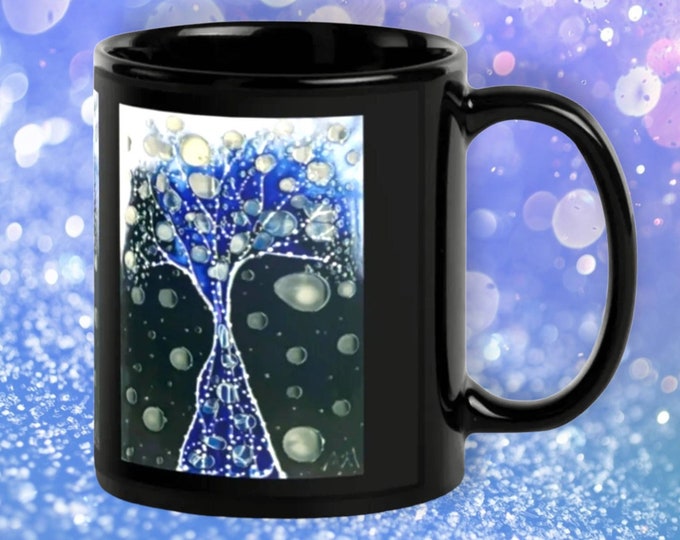 Art Mug Night Tree by Maria Marachowska