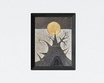 Original Painting Moon Tree