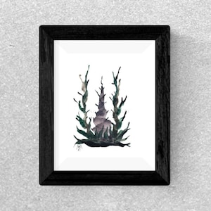 Watercolor Painting Cactus by Maria Marachowska