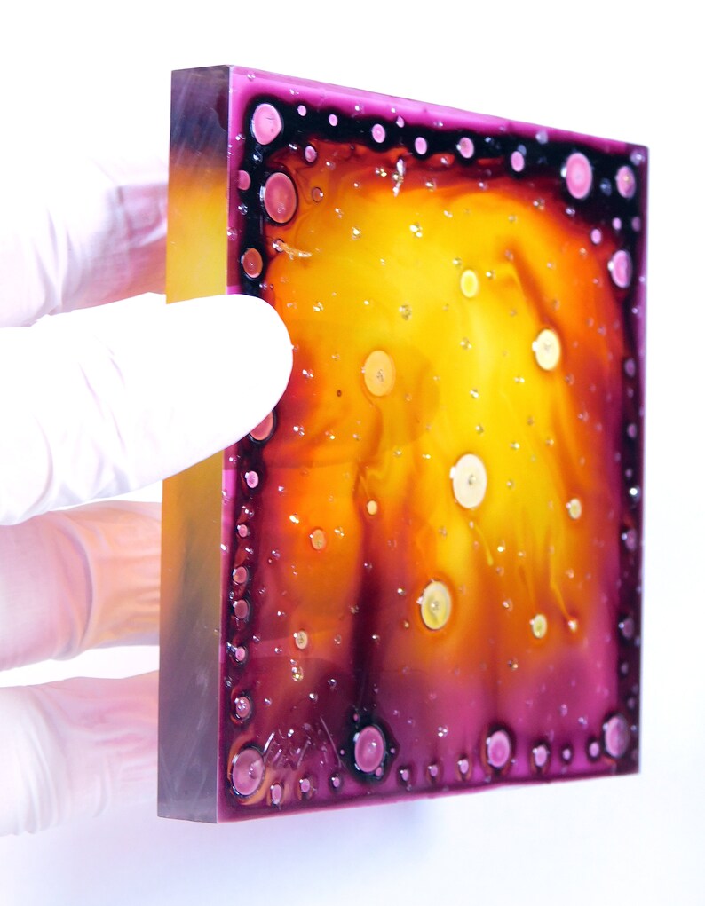 by Maria Marachowska Suncatcher Fire Fire Painting Original Painting Fire Glass Artwork Fire Glass Sculpture Fire Glass Painting Fire