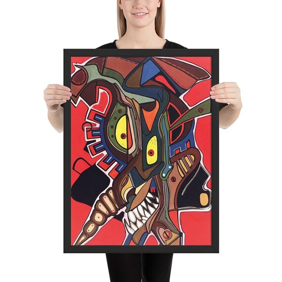 Gerahmter Kunstposter "Böser Pinocchio" – Reproduktion des faszinierenden Originals von Maria Marachowska für kreative Räume