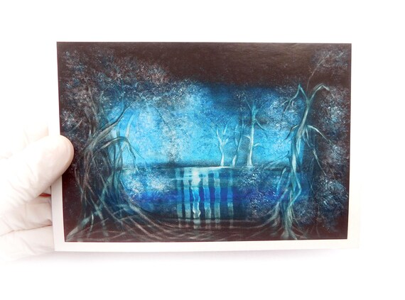 Hochwertige Postkarte "Blue Dream" von Maria Marachowska