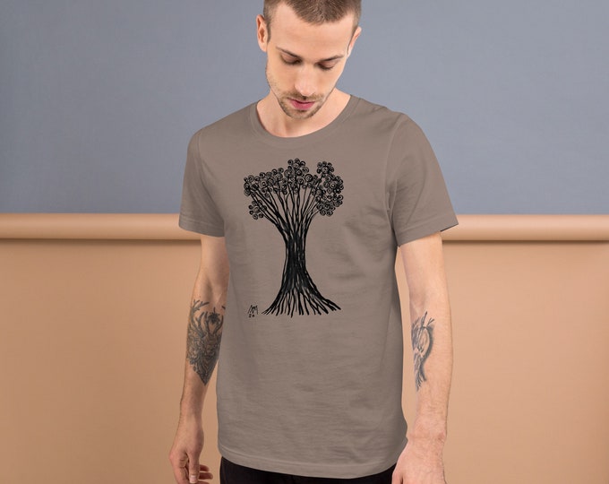 Unisex T-shirt Tree - Drawing T-shirts - Art T-shirt - Reproduction of the original drawing "Tree" drawn by Maria Marachowska