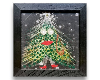 Original painting Christmas Tree by Maria Marachowska