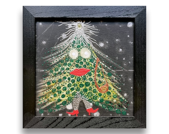 Original painting Christmas Tree by Maria Marachowska