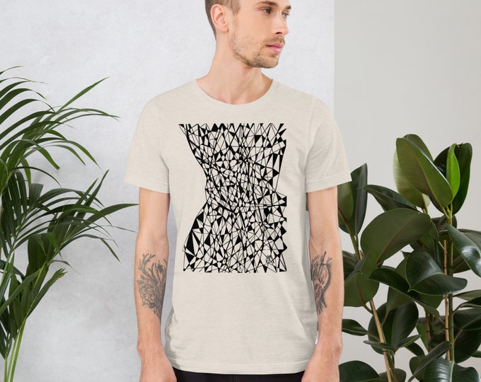 Unisex T-shirt Original drawing portrait - Art T-shirt - Lines T-shirt - Pattern T-shirt - Graphic T-shirts - Print T-shirts