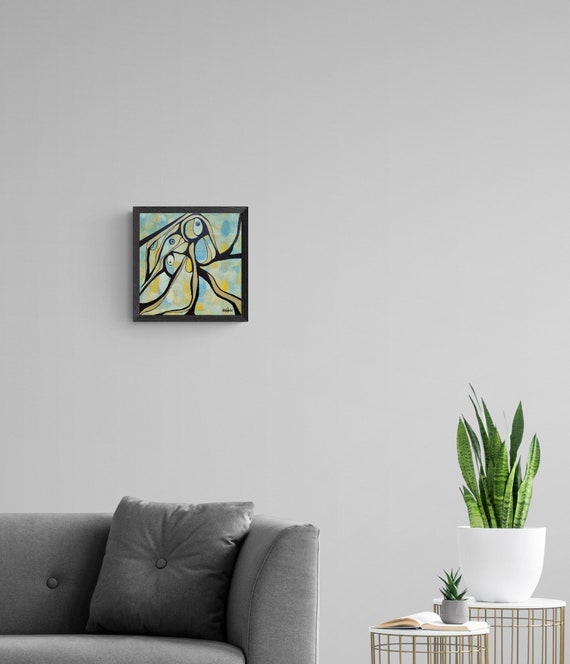 Framed Painting Abstract Birds - Maria Marachowska