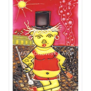 Art Postcard Bear