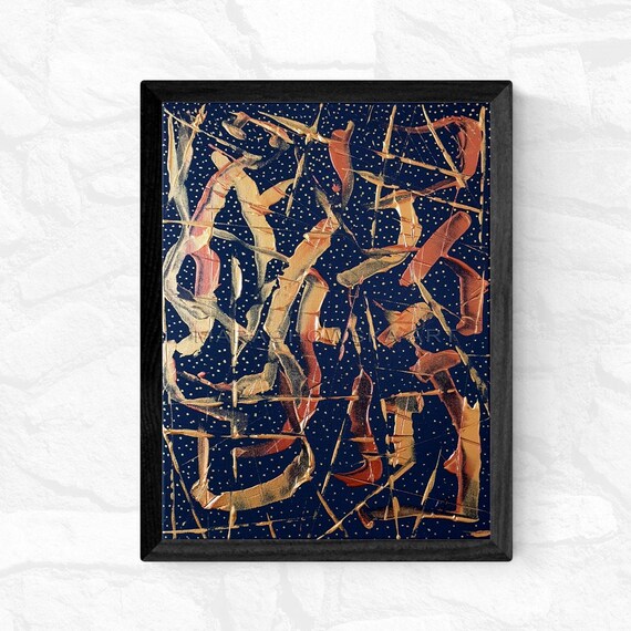 Gemälde Abstrakt Gold