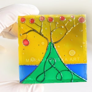 Glasskulptur Gemälde Baum von Maria Marachowska Bild 7