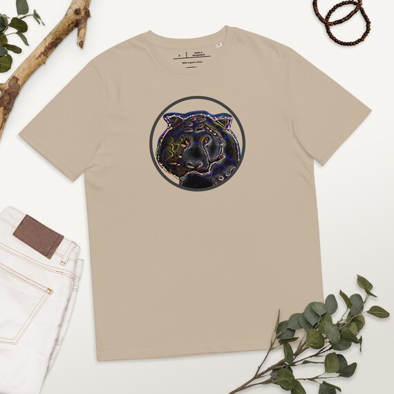 Unisex Organic Cotton T-shirt Tiger - Painting T-shirts - Tiger T-shirt - Print T-shirts - Art T-shirt - Organic T-shirt - Animal T-shirt