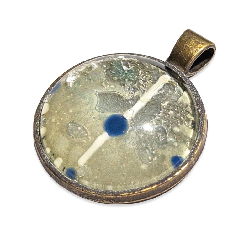 Einzigartiger Leuchtender Vintage-Pendant von Maria Marachowska – Handgemalte Glaskunst für Unisex-Liebhaber
