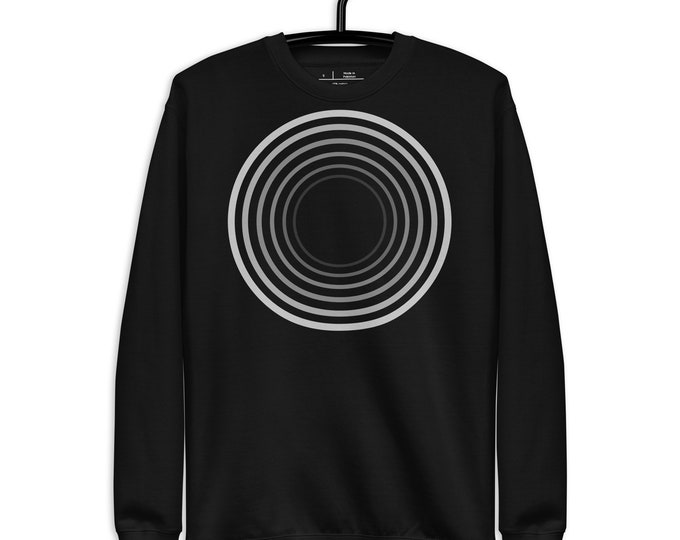 Unisex Premium Sweater Geometry Circles - Graphic Design Sweater - Circles Design Sweater - Geometric Sweater - Universe Sweater