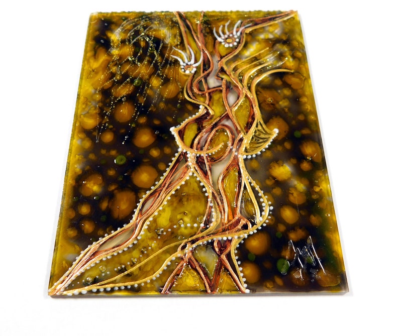 Glass Painting Suncatcher Woman by Maria Marachowska Bild 5