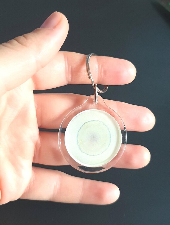 Glass Painting Keychain Sunflower glow in the dark
