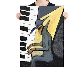 Museum-quality Poster Pianist by Maria Marachowska