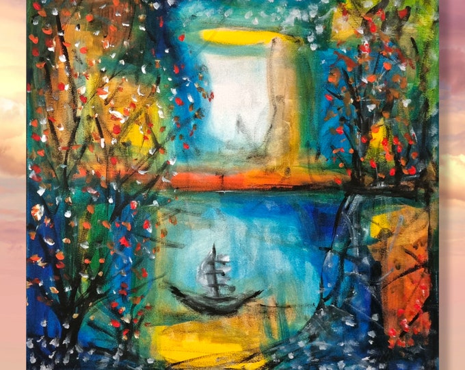 Colorful Seascape Painting - Maria Marachowska