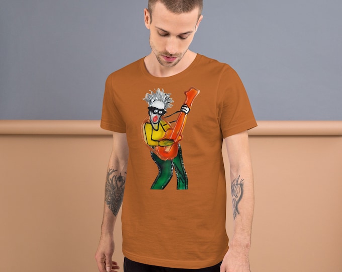 T-shirt Rock Guitarist - Musician T-shirts - Art T-shirts - Music Print T-shirts - Rock T-shirt - Rock Band T-shirts - Guitar T-shirt