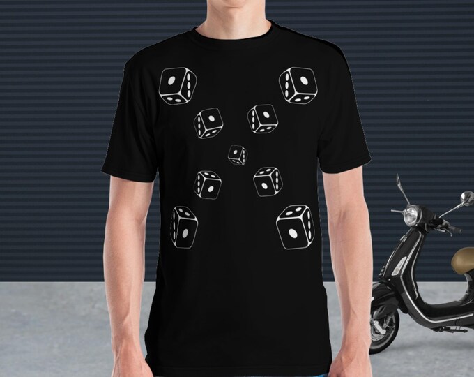 Men's t-shirt game dice - dice games t-shirt - games with dice t-shirts - game dice design t-shirt - dice t-shirt