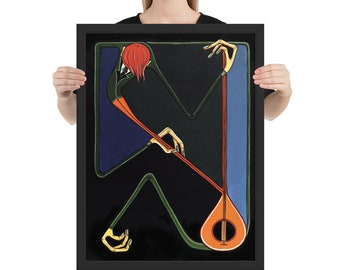 Framed poster "Violinist" by Maria Marachowska