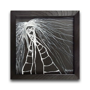 Surreal Painting Black White - Maria Marachowska