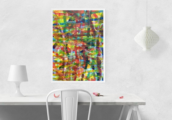 Abstraktes Gemälde „Herbst“, handgemalt, 70x50 cm, Acryl auf Leinwand