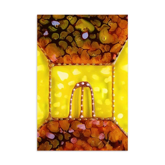 Art Postcard Amber Room - Painting Postcards - Amber Postcards - Postcard Room - Room Postcards - Painting Reproduction