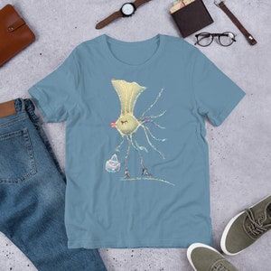 T-shirt fashion fish - painting t-shirts - fish t-shirt - print t-shirts - art t-shirt - organic t-shirt - fish fashion - fish love t-shirt
