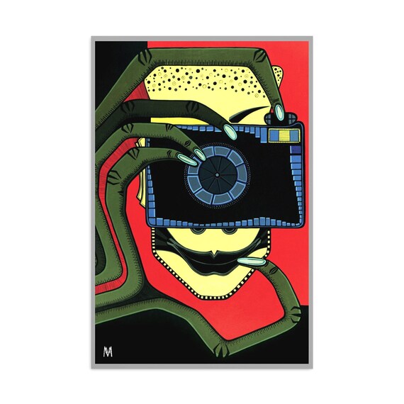 Kunstvolle Postkarte "Zyklop" – Erlebe die universelle Kraft der Malerei von Maria Marachowska